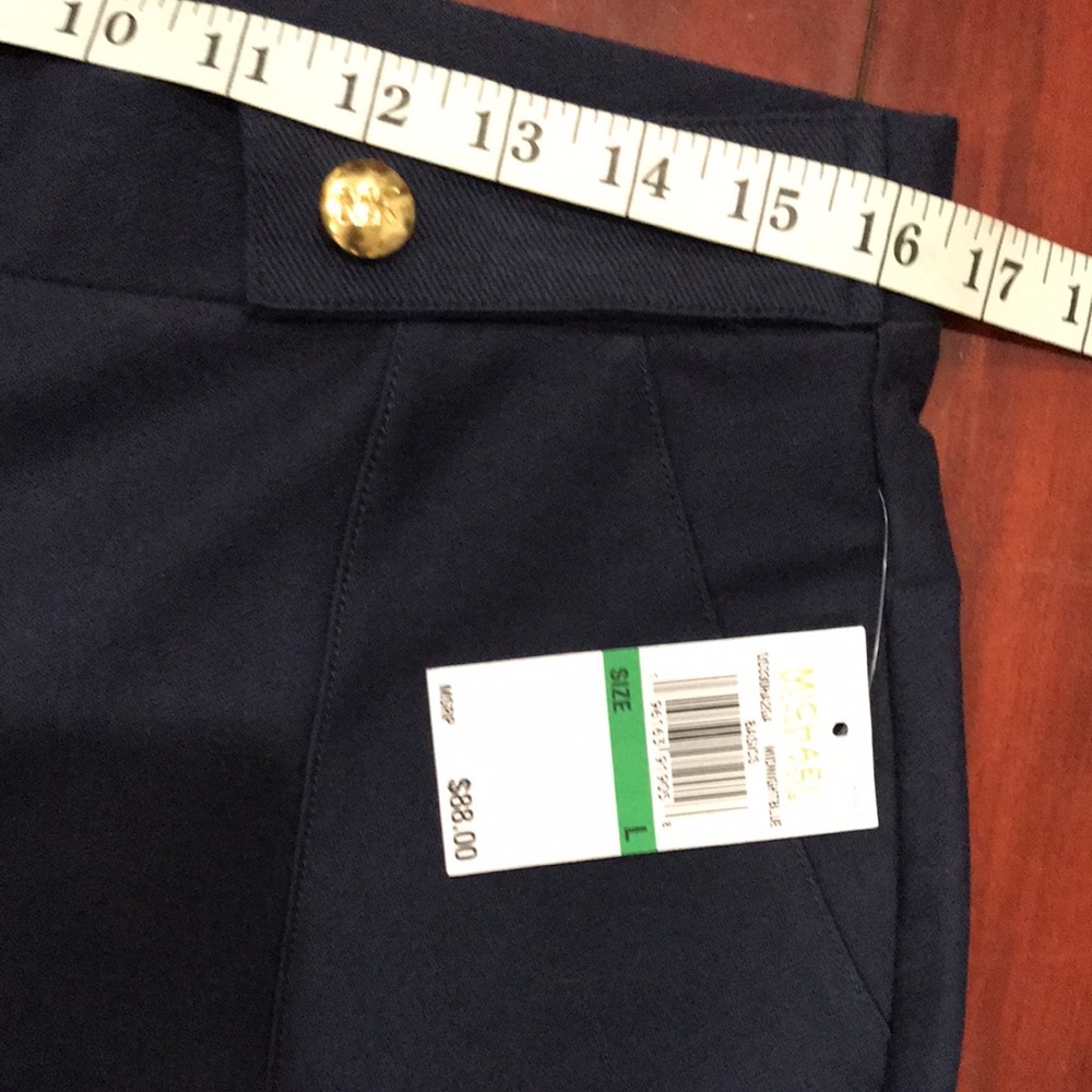MICHAEL Michael Kors Women Pants Size L Midnight Blue - Picture 9 of 12